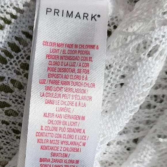PRIMARK White Lace Beach Swim Suit Cover Up - Women's M 8/10 - Picture 5 of 7